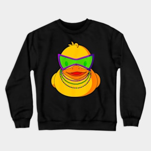 Mardi Gras Beads Rubber Duck Crewneck Sweatshirt